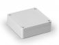 Preview: Polycarbonate housing 100x100x35mm gray UT 25mm base with smooth sides