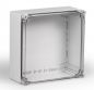 Preview: ABS housing 300x300x132mm plastic smooth IP66 transparent cover