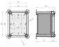 Preview: IP66 Industriegehäuse 180x135x129 mm LBH  -  Outdoor Gehäuse Box UV-Stabil wetterfest