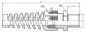 Preview: PA6 cable gland M25x1.5 with kink protection KB13-18mm black