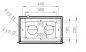 Preview: Outdoor Gehäuse 750x500x300 mm (HBT) mit Sichttür offen und Regendach