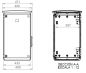 Preview: Outdoor housing 750x750x420 mm (HWD) standard door with rain cover