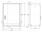 Preview: Outdoor Polyestergehäuse 1000x750x420 mm (HBT) mit Standardtür und Schwenkhebelgriff