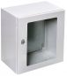 Preview: control cabinet 300x300x200 mm HBT IP66 with glazed door, galvanized metal mounting plate and earth strap