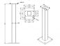 Preview: Montagefuß 900x250x250 mm HBT Stahlblech RAL7035