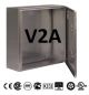 Preview: Stainless steel control cabinet 600x400x300mm HBT V2A AISI 304L special housing 1-door