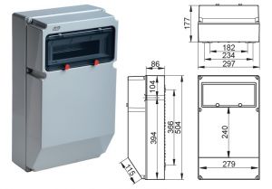 IP67 Wandverteiler Leer 1x13TE HS