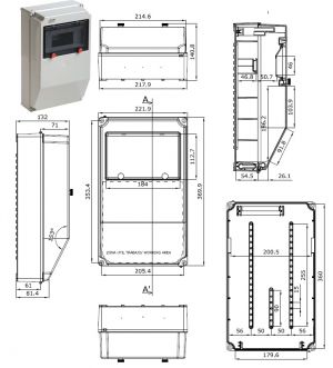 IP67 Wandverteiler Leer 1x9TE HS + N/PE-Klemme - VE