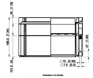 Polycarbonatgehäuse 300x200x185mm Kunststoff glatt grau IP66