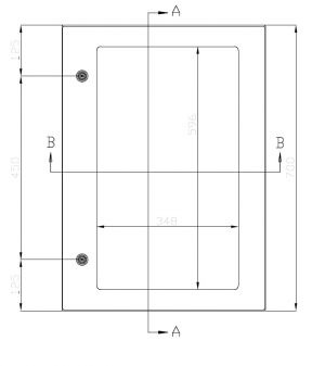 V2A Edelstahlgehäuse 700x500x250mm Schaltschrank mit Sichtfenster IP66 304L