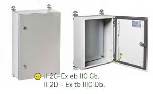 ATEX Schaltschrank 400x300x200mm Stahlblech eintürig IP66 HBT RAL7035