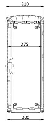 Outdoor Kunststoffgehäuse 750x750x300 mm HBT mit Standardtür