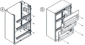 Mounting frame 800x600mm 5-row with field cover 130TE (5x 26TE)