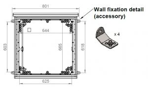 Outdoor housing 750x750x420 mm (HWD) standard door with rain cover