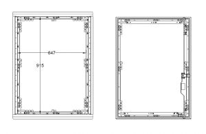 Outdoor Polyestergehäuse 1000x750x420 mm (HBT) mit Standardtür und Schwenkhebelgriff