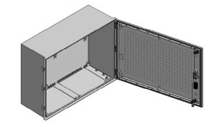 IP66 plastic housing 600x800x300mm (HWD) with swivel handle without lock