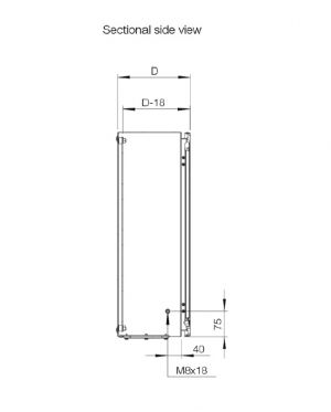 Schaltschrank 600x600x300 mm HBT 1-türig IP66