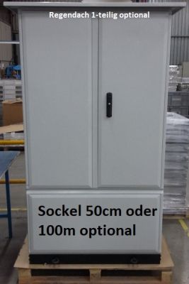 IP55 plastic GRP control cabinet 1250x1250x420 mm HWD standard 2 doors with rain cover