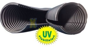 5m TWIN corrugated pipe NW37 2-part UV-stabilized slotted lockable