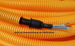 PPmod corrugated pipe NW10 slotted (AIØ13.0/9.3mm, orange)
