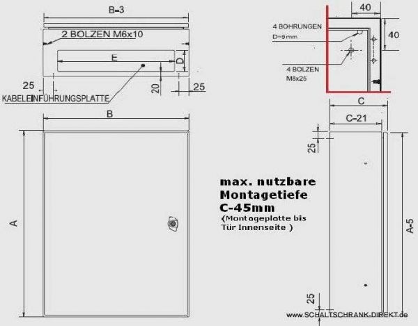 ATEX control cabinet 300x300x150mm HBT sheet steel IP66 RAL7035