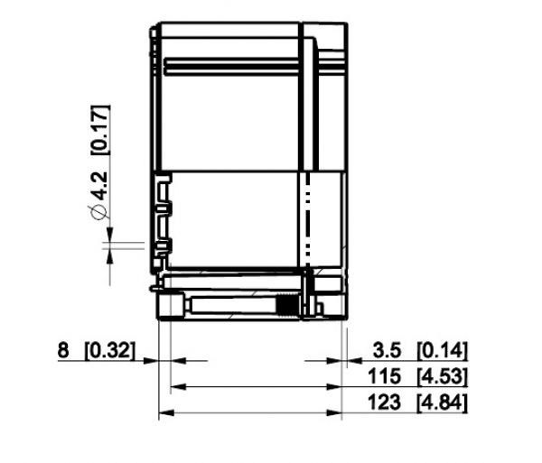 Polycarbonatgehäuse 300x200x132mm IP66 mit glattem Unterteil und transparentem Deckel