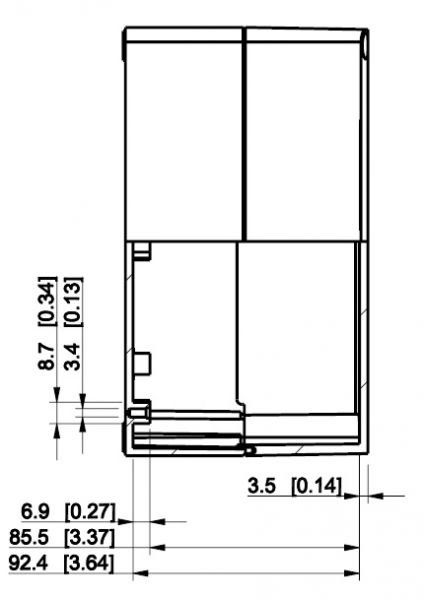 Polycarbonatgehäuse grau 250x175x100 LxBxH mit transparentem Deckel