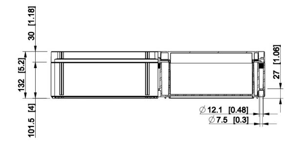 Polycarbonate housing 400x600x132mm plastic gray with transparent cover