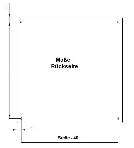 Schaltschrank 500x500x200 mm mit Sichttür HBT IP66  incl. verzinkter Montageplatte