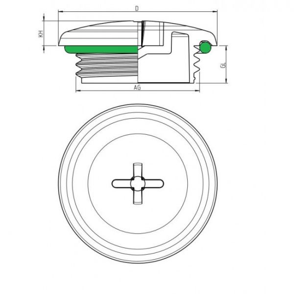 M16x1,5 Blindstopfen schwarz PA6.6 mit O-Ring