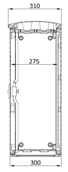 Outdoor Kunststoffgehäuse 750x750x300 mm HBT mit Standardtür