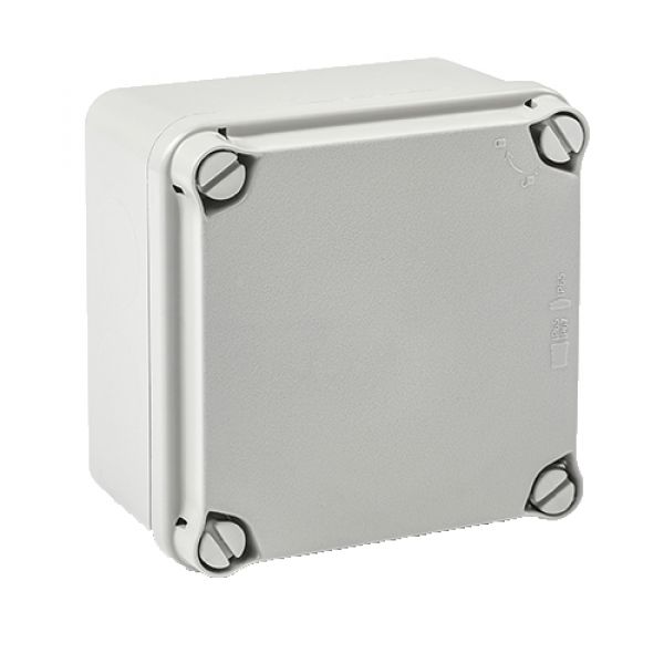 EL111 plastic housing gray 108x108x64mm LWH inside terminal box waterproof 113x113x68 mm HWD - VPE