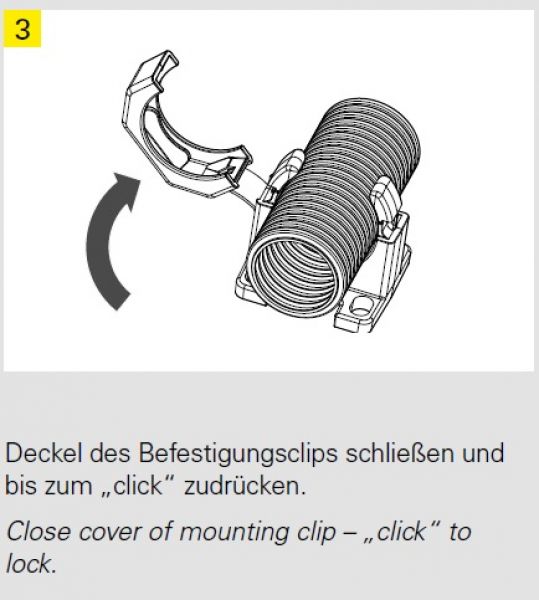 Corrugated tube holder NW23 black with flange