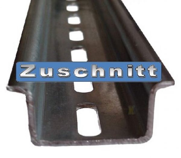 150mm / 15cm Hutschiene 35 x 15mm verzinkt gelocht 18x5,2mm