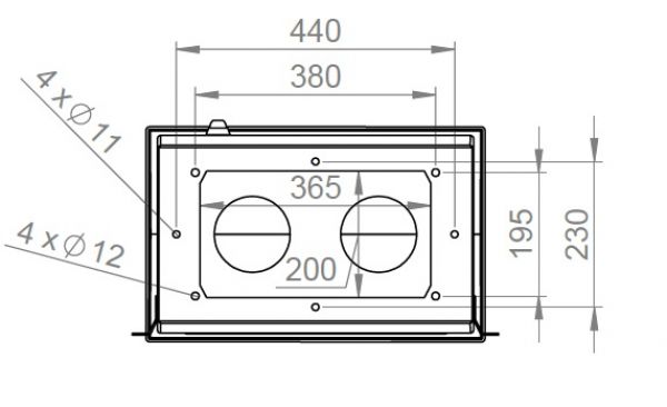 Outdoor housing 750x500x300 mm (HBT) housing base open with rain roof