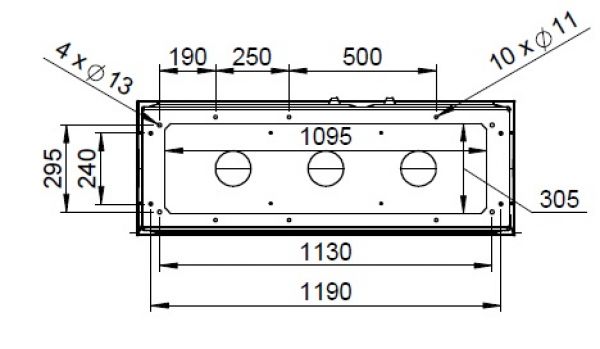 Outdoorgehäuse 1250x1250x420 mm HBT 2-türig mit Standardtür und Regendach