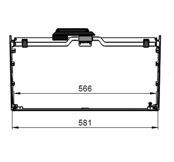 IP66 plastic housing 600x800x300mm (HWD) with swivel handle without lock