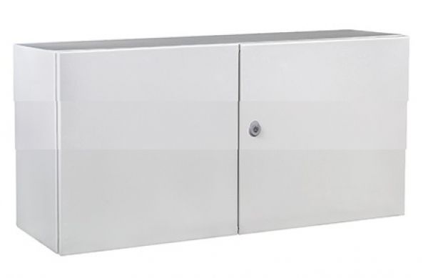 Schaltschrank 600x1000x300 mm (HBT) IP55  2-türig mit verz. Montageplatte