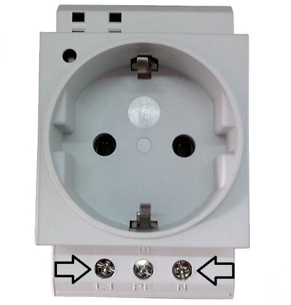 Einbau Steckdose mit LED für Hutschiene Schaltschrank 230V/16A VDE  Schutzkontakt-Steckdose für Verteilerschrank Sicherungskasten | Buvtec -  Technik