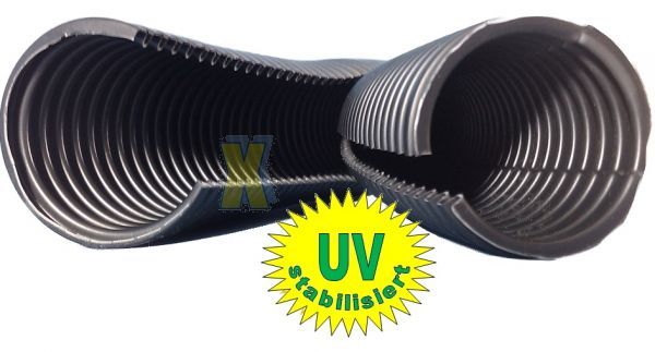 10m TWIN corrugated pipe 2-part NW17 UV-stabilized lockable slotted