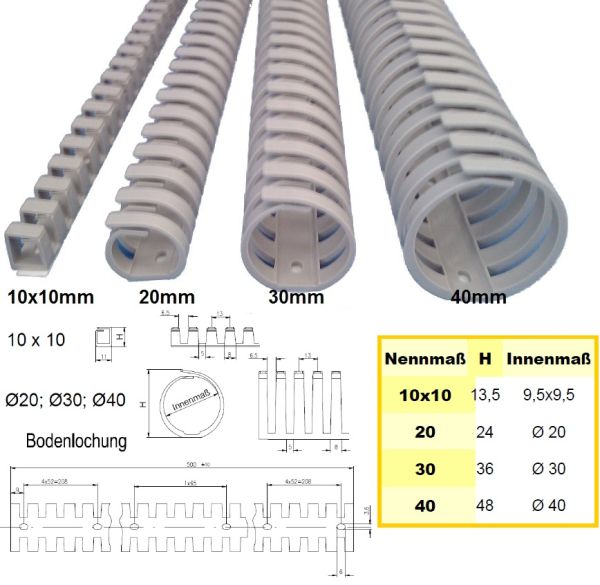 50cm FLEX wiring duct Ø 40mm