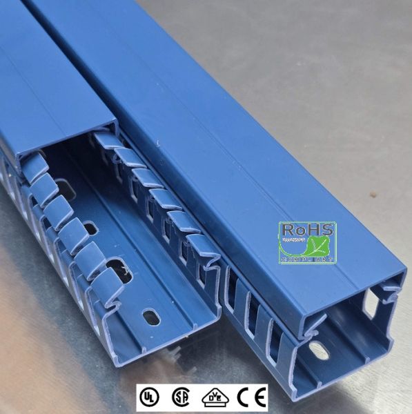 1m PVC Verdrahtungskanal 40x40 mm blau RAL5012