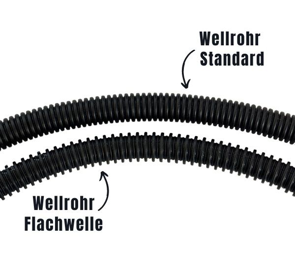 PPmod Wellrohr NW10 geschlitzt (AIØ13.0/9.3mm) schwarz