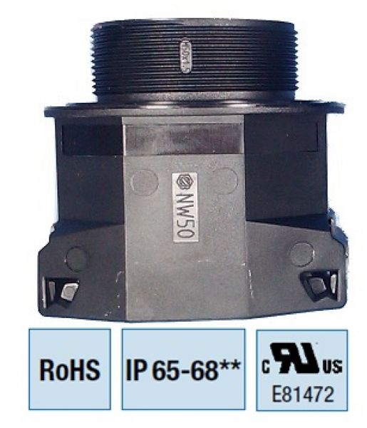 Corrugated pipe fitting M25 to NW22 metric straight