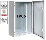 IP66 Schaltschrank 800x400x300 mm HBT VDE UL zertifiziert Stahlblech 1-türig mit Montageplatte