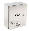 V2A control cabinet 400x300x200 mm HBT single door IP66 stainless steel AISI 304L