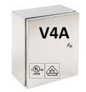 V4A stainless steel wall housing 500x400x250 mm HBT IP66 316L control cabinet with mounting plate