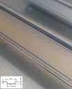 100x 20cm top-hat rail 35x7.5mm 200mm length galvanized unperforated