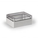 IP66 polycarbonate enclosure 175x125x75mm smooth transparent cover