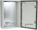 Schaltschrank 600x500x210 mm HBT IP66 Stahlblech 1-türig mit verzinkter Metall-Montageplatte